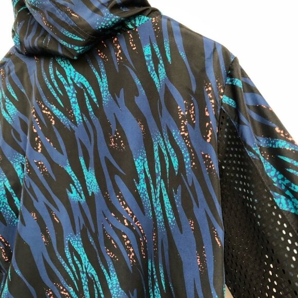 90’s style multicoloured windbreaker teal  animal - Picture 13 of 15